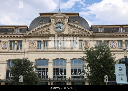 Bahnhof Toulouse Matabiau, Außenansicht, Stadt Toulouse, Departement Haute-Garonne, Frankreich Stockfoto
