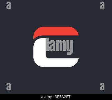 Modernes Logo mit Buchstabe C und Monogramm Stock Vektor