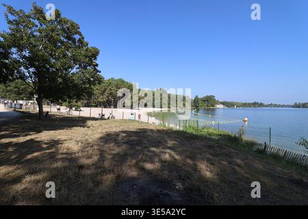 Bordeaux - Le Lac, Sandstrand am See von Bordeaux, Stadt Bordeaux, Département Gironde, Frankreich Stockfoto