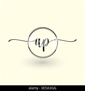 AP Letter Circle Line Logo Stock Vektor
