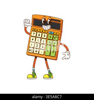 Cartoon-Rechner Schulpädagogik Charakter Stock Vektor