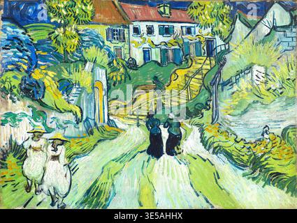 Stairway at Auvers 1890, Treppe in Auvers 1890, Gemälde von Vincent Willem van Gogh geb. 30. März 1853 in Groot-Zundert. 29. Juli 1890 in Auvers Stockfoto