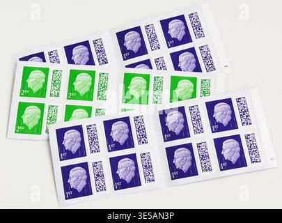Poststempel. !St und und 2. Klasse Stempel. Stockfoto