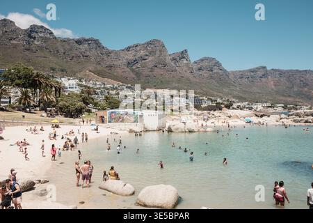 Camps Bay, Kapstadt, Südafrika. Stockfoto