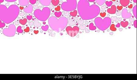 Love Hearts Top Frame Illustration Stock Vektor