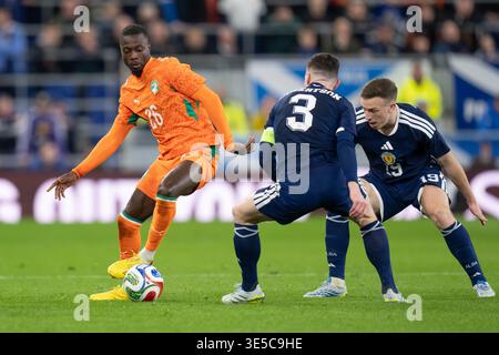 Liverpool ENGLAND - März 31 2026 Nicolas Pepe von Côte d'Ivoire während der Mens Friendly International zwischen der Côte Elfenbeinküste und Schottland im Hill Dickinson Stadium in Liverpool England. 31. März 2026 Foto Alan Edwards Stockfoto