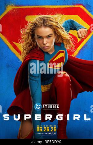 Supergirl Milly Alcock Poster Stockfoto