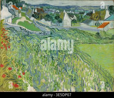 Vineyards at Auvers (1890), ein Gemälde von Vincent Willem van Gogh (* 30. März 1853 in Groot-Zundert; gestorben am 29. Juli 1890; in Auvers-sur-Oise), niederländischer Maler und Zeichner, einer der Begründer der modernen Malerei. Illustration, Reproduktion eines Gemäldes. Authentisches, genaues Datum des Originals unbekannt. Historisch. Stockfoto