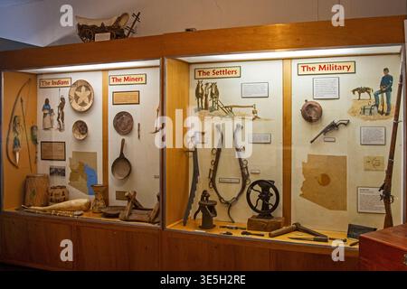 Camp Verde, Arizona - das Besucherzentrum im Fort Verde State Historic Park. Das Fort wurde ab 1871-1891 während der Indianerkriege in Arizona betrieben Stockfoto