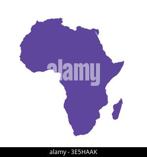 Karte von Afrika, Schildersilhouette. Weltkarte Globe. Vektorabbildung auf transparentem Hintergrund isoliert. Afrikanischer Kontinent Stock Vektor