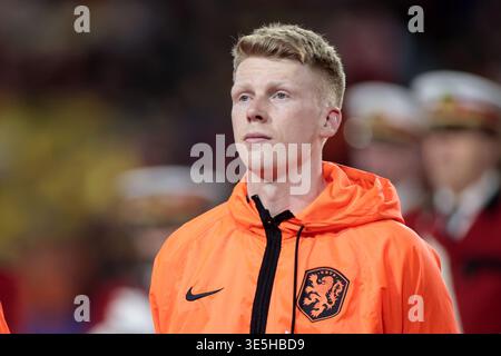 Eindhoven, Niederlande. 31. März 2026. EINDHOVEN, 31-03-2026, Philips Stadium, Saison 2025/2026, Freundschaftsspiel zwischen den Niederlanden und Ecuador 1:1. Das Bild zeigt den niederländischen Spieler Jerdy Schouten Credit: Pro Shots/Alamy Live News Stockfoto