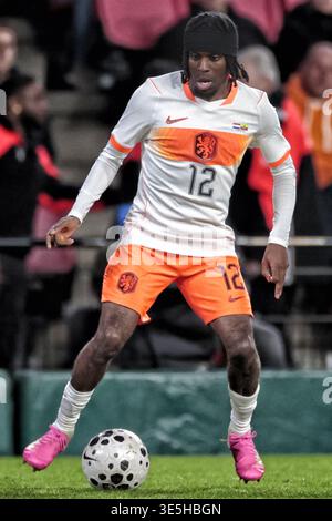 Eindhoven, Niederlande. 31. März 2026. EINDHOVEN, 31-03-2026, Philips Stadium, Saison 2025/2026, Freundschaftsspiel zwischen den Niederlanden und Ecuador 1:1. Das Bild zeigt den niederländischen Spieler Jeremy Frimpong Credit: Pro Shots/Alamy Live News Stockfoto