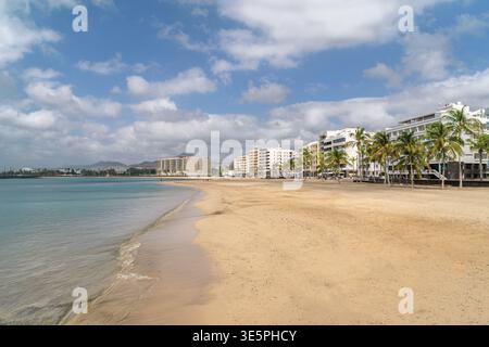 Playa del Reducto Strand in Arrecife auf der Insel Lancarote Stockfoto