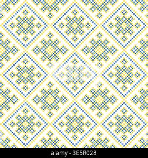 Vektor-Illustration des ukrainischen Ornaments im ethnischen Stil, Identität, Vyshyvanka, Stickerei für Print Kleidung, Websites, Banner. Hintergrund Stock Vektor
