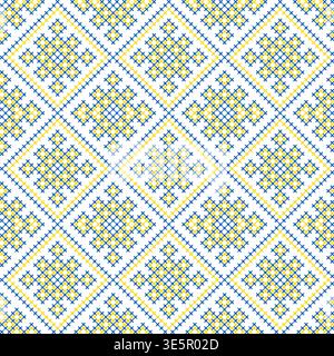 Vektor-Illustration des ukrainischen Ornaments im ethnischen Stil, Identität, Vyshyvanka, Stickerei für Print Kleidung, Websites, Banner. Hintergrund Stock Vektor