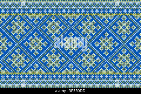 Nahtloses Muster des ukrainischen Ornaments im ethnischen Stil, Identität, Vyshyvanka, Stickerei für Printkleidung, Websites, Banner, Poster Stock Vektor