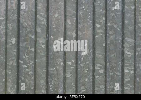 Galvanisierter gewellter Metallblechtexturhintergrund Stockfoto