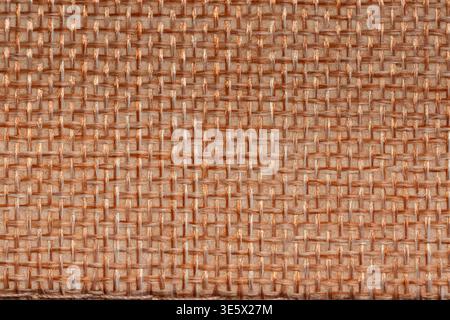 Geflochtene Rattan-Makrotextur in Nahaufnahme Stockfoto