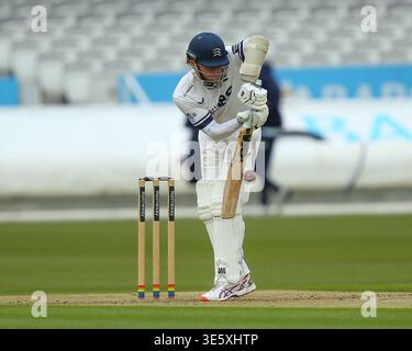 London, Großbritannien. April 2026. LONDON, ENGLAND – 3. APRIL: Sam Robson aus Middlesex schlägt während des Rothesay County Championship-Spiels zwischen Middlesex und Gloucestershire am Lord's Cricket Ground am 3. April 2026 in London. Quelle: SPP Sport Pressefoto. /Alamy Live News Stockfoto