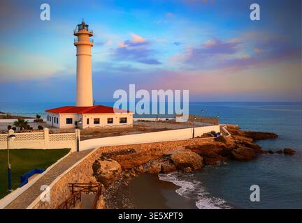 Faro de Torrox, (Leuchtturm), Torrox Costa, Provinz Malaga, Andalusien, Spanien. Stockfoto