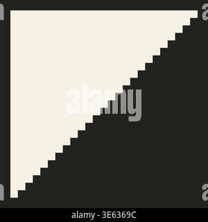Vektor-Retro-Pixelart geometrische Form. Minimaler 8-Bit-Rahmen und abstraktes Designelement isoliert auf Hintergrund. Stock Vektor