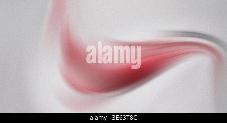 Eine stilvolle, abstrakte, gekrümmte Form in Rot und Grau mit strukturiertem Hintergrund, gemischten Farben und weichen Kanten für einen einzigartigen visuellen Effekt Stockfoto