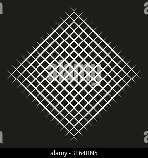 Diamantgitter Vektor. Gittermuster des Netzes. Geometrisches Netzsymbol. Quadratisches Drahtmodell-Element. Nur manueller Vektor. Kein autotrace verwendet. EPS 10. Stock Vektor