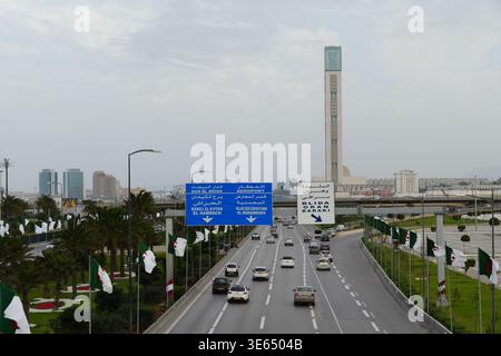 Djamaa el Djazair, die große Moschee von Algier, das höchste Minarett der Welt, Algerien, Nordafrika Stockfoto