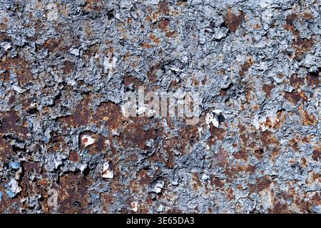 Alte rostige Metallstruktur, grunge-Korrosion Hintergrund mit Vintage Patina Stockfoto