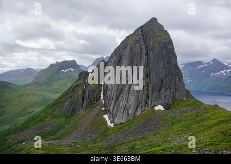 Segla Peak, Senja, Norwegen Stockfoto