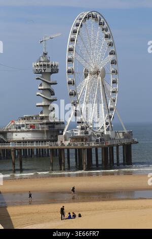 Das Riesenrad am Pier Scheveningen. Stockfoto