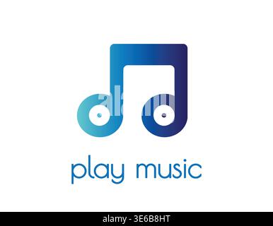 Notieren Sie Sich Das Logo Für Das Design Von Musikplatten Stock Vektor