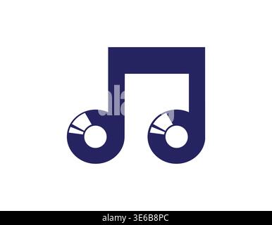Notieren Sie Sich Das Logo Für Das Design Von Musikplatten Stock Vektor