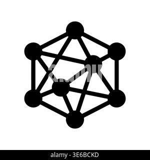 Einfache Darstellung des geometrischen Netzwerkes für Konnektivität und Knoten Stock Vektor