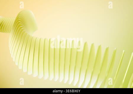 Abstrakter gelber Wellenmusterhintergrund mit geometrischen Kurven Stockfoto