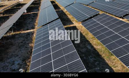 Luftaufnahme des Solarkraftwerks Stockfoto