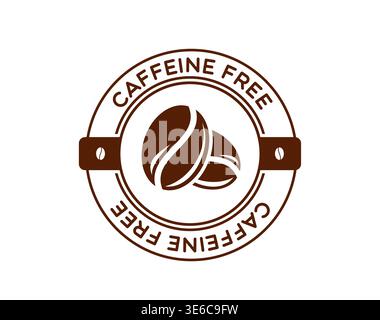 Koffeinfreies Symbol oder „Zero Coffee“-Paket Stock Vektor