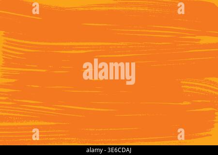 Horizontaler Texturhintergrund schleifen. Orangefarbene Vektor-Überlagerungstextur. Große Pinselstriche, Textur Hintergrund mit Schmierung. Städtischer handgemalter Abstrich Stock Vektor