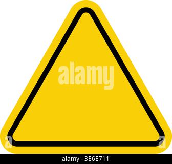 Warnschild gelbes Dreieck mit leerem Platz innen. Achtung. Gefahrenbereich. Eine weitere Gefahr Stock Vektor