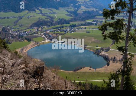 Putterersee Aerial View Bei Aigen Im Ennstal Österreich Stockfoto