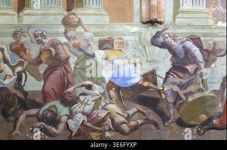 Christus, fahren die Händler aus dem Tempel Stockfoto