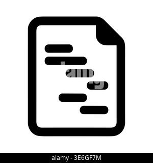 Symbol "Dokument Im Gantt-Diagramm", Projektmanagement - Einfache Modellstruktur Stock Vektor