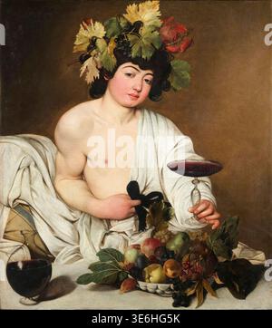 Michelangelo Merisi da Caravaggio, Bacchus, Porträtmalerei in Öl auf Leinwand, ca. 1598 Stockfoto