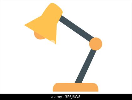 Minimalistisches Schreibtischlampe Symbol für digitale Arbeitsplätze Stock Vektor