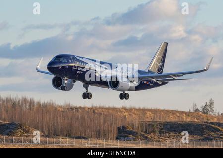 Lufthansa Airbus a320 in Sonderfarben am Flughafen Helsinki Stockfoto