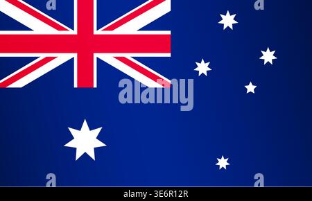 Australische Flagge. Vektorentwurzelement. Nationalflagge Stock Vektor