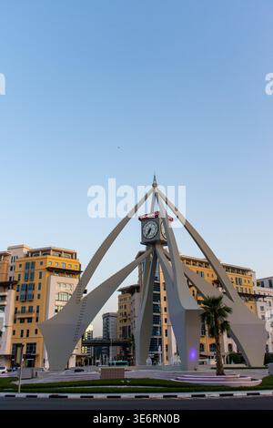 Das berühmte Deira Clocktower Monument in Dubai, VAE. Stockfoto