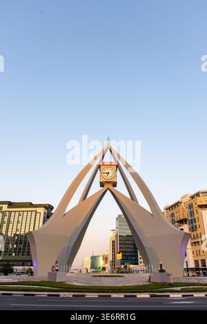 Das berühmte Deira Clocktower Monument in Dubai, VAE. Stockfoto