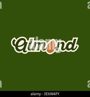 Skript-Mandeltext-Logo mit Mutter-Symbol-Vektor-Illustration Design Stock Vektor