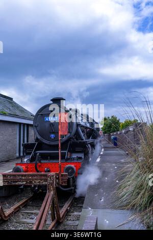 Bahndampfstation Mallaig, Schottland Stockfoto